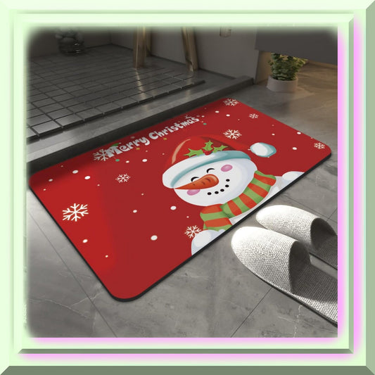 Snowman Welcome Doormat Bath Rug 23.6" x 15.7"