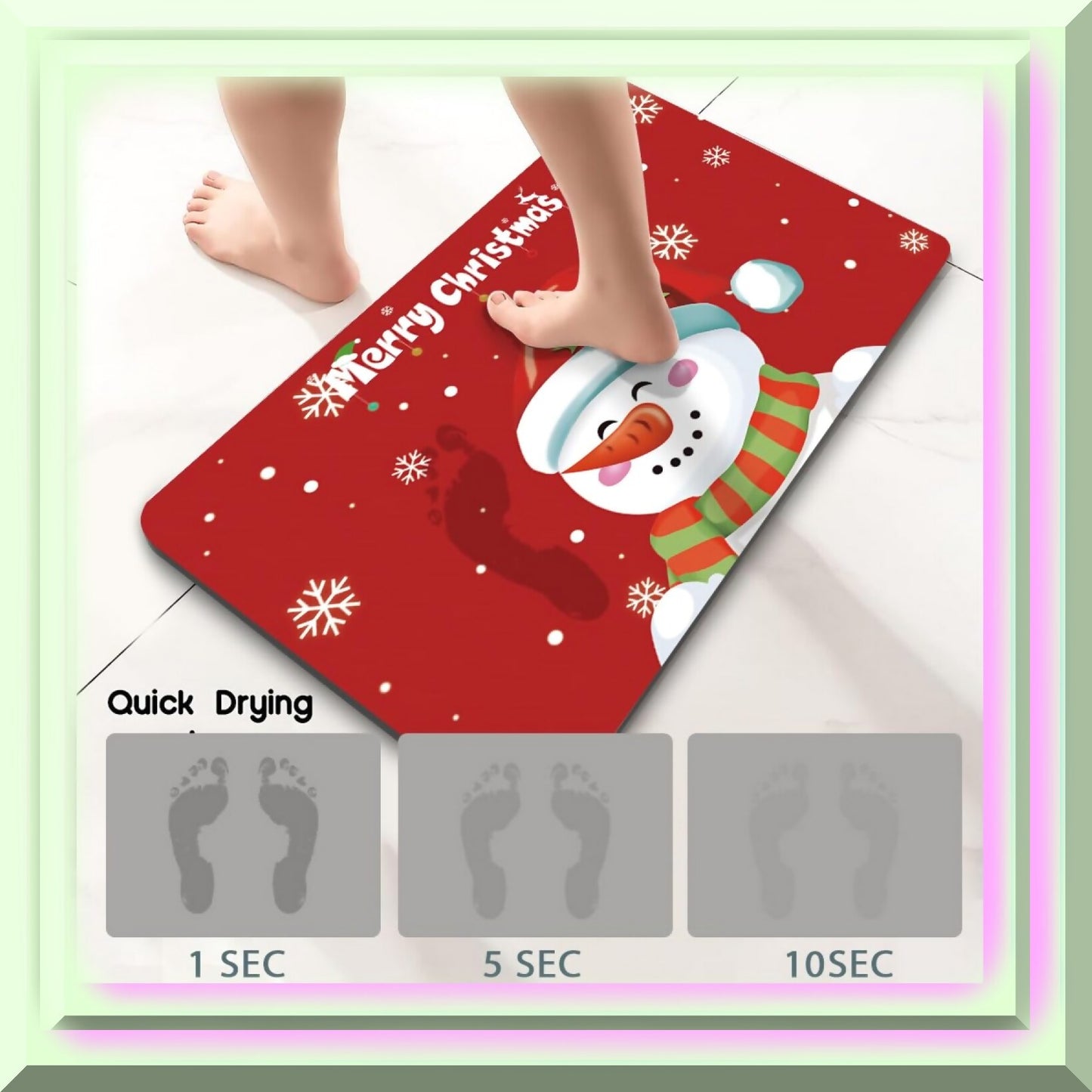 Snowman Welcome Doormat Bath Rug 23.6" x 15.7"