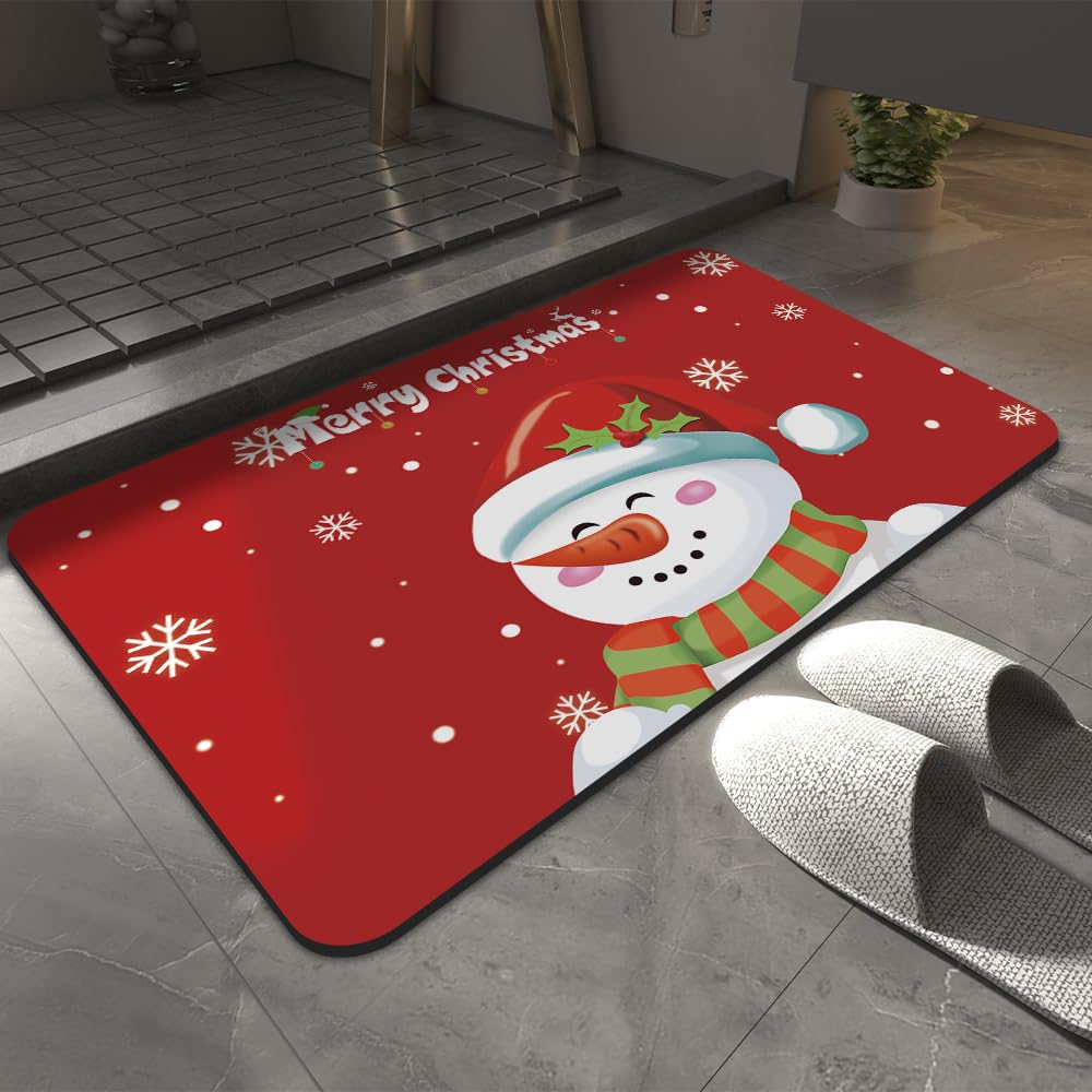 Snowman Welcome Doormat Bath Rug 23.6" x 15.7"