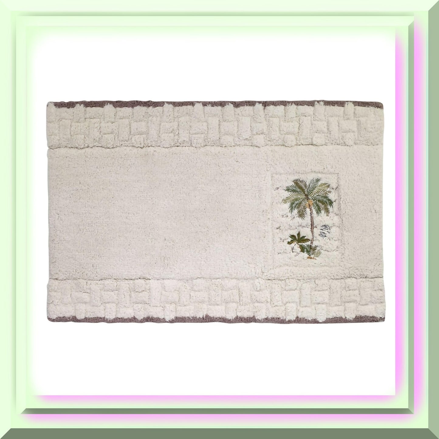 Bath Mat, Soft Absorbent, Colony Palm Collection