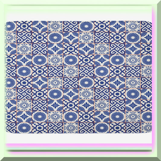 Moroccan Bath Mat Grey Blue 30.2" x 20"