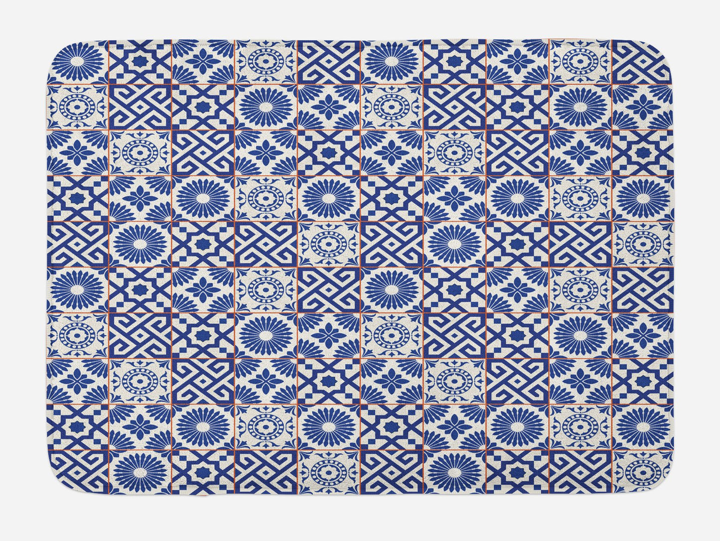 Moroccan Bath Mat Grey Blue 30.2" x 20"