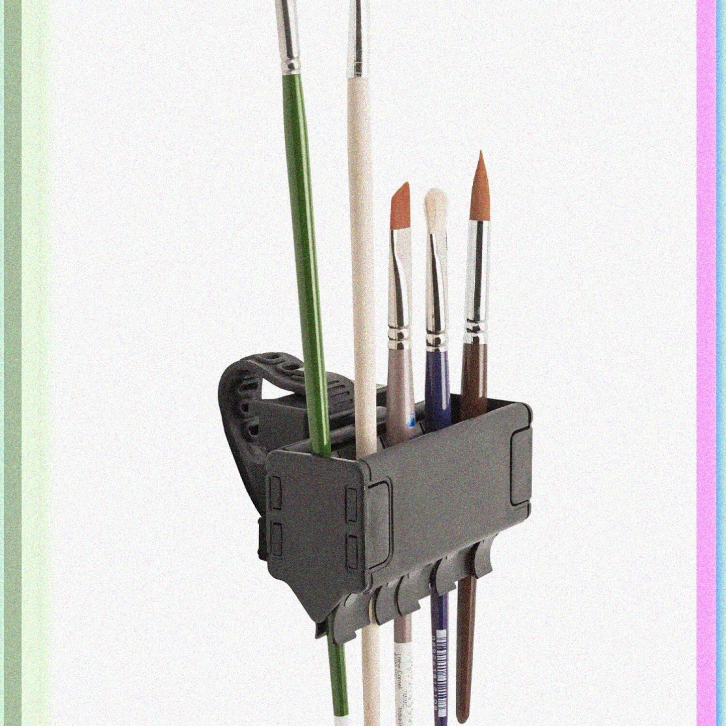 Paintbrush Holder and Drying Rack Black