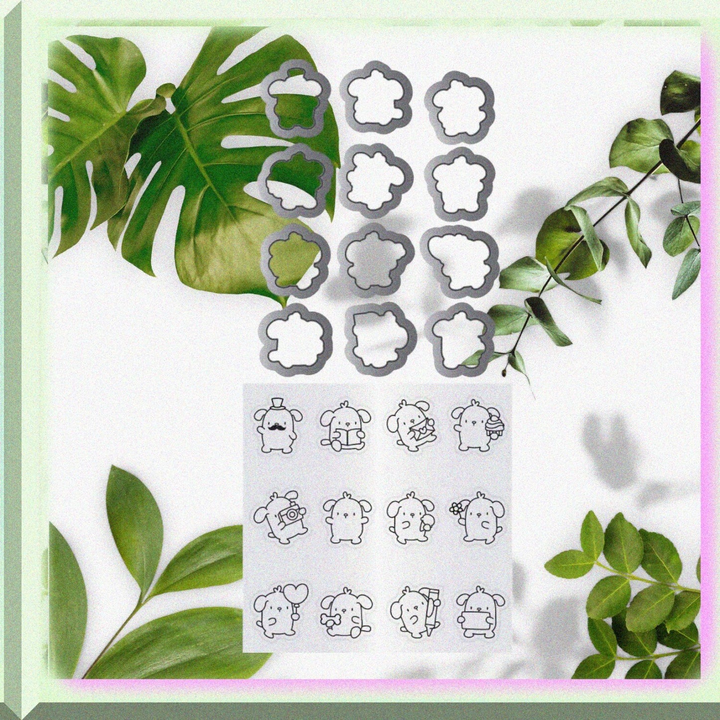 Mini Dog Stamp and Die Set 4x4 inch