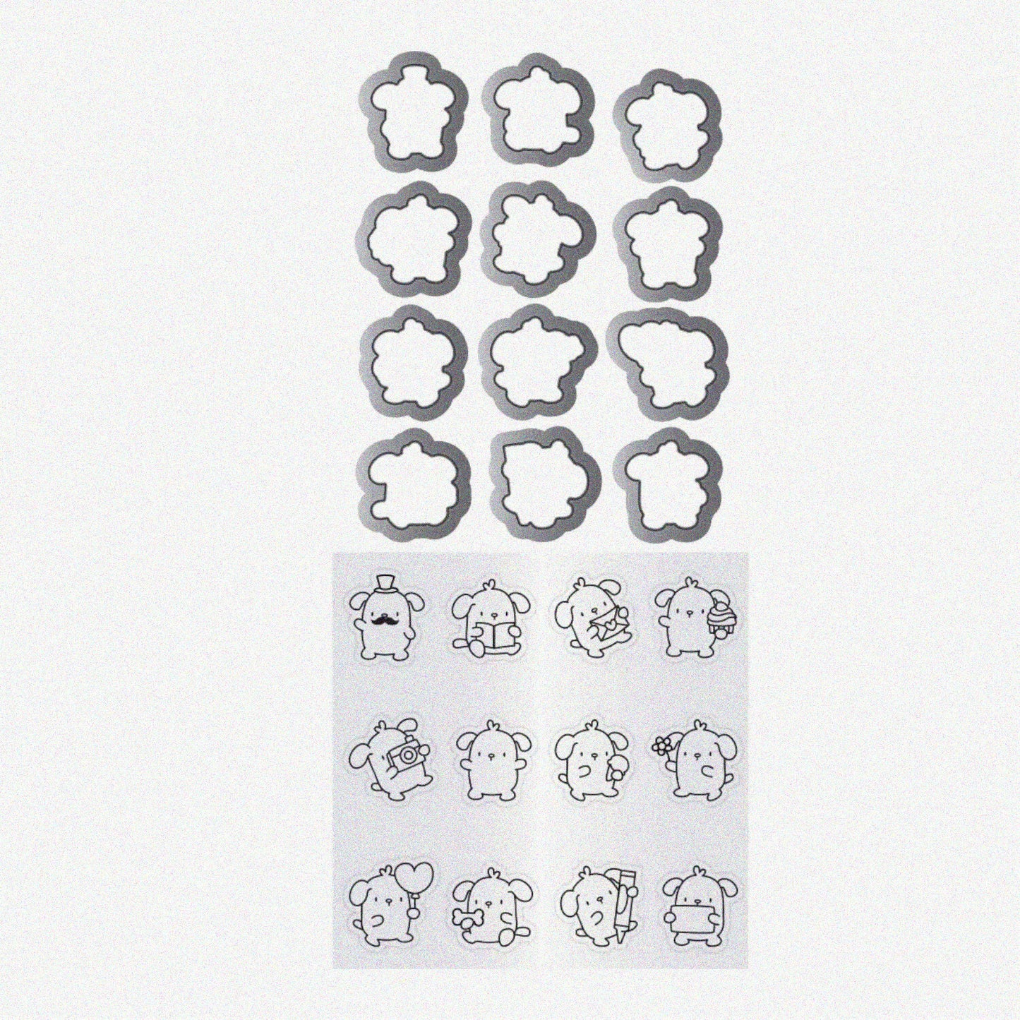 Mini Dog Stamp and Die Set 4x4 inch