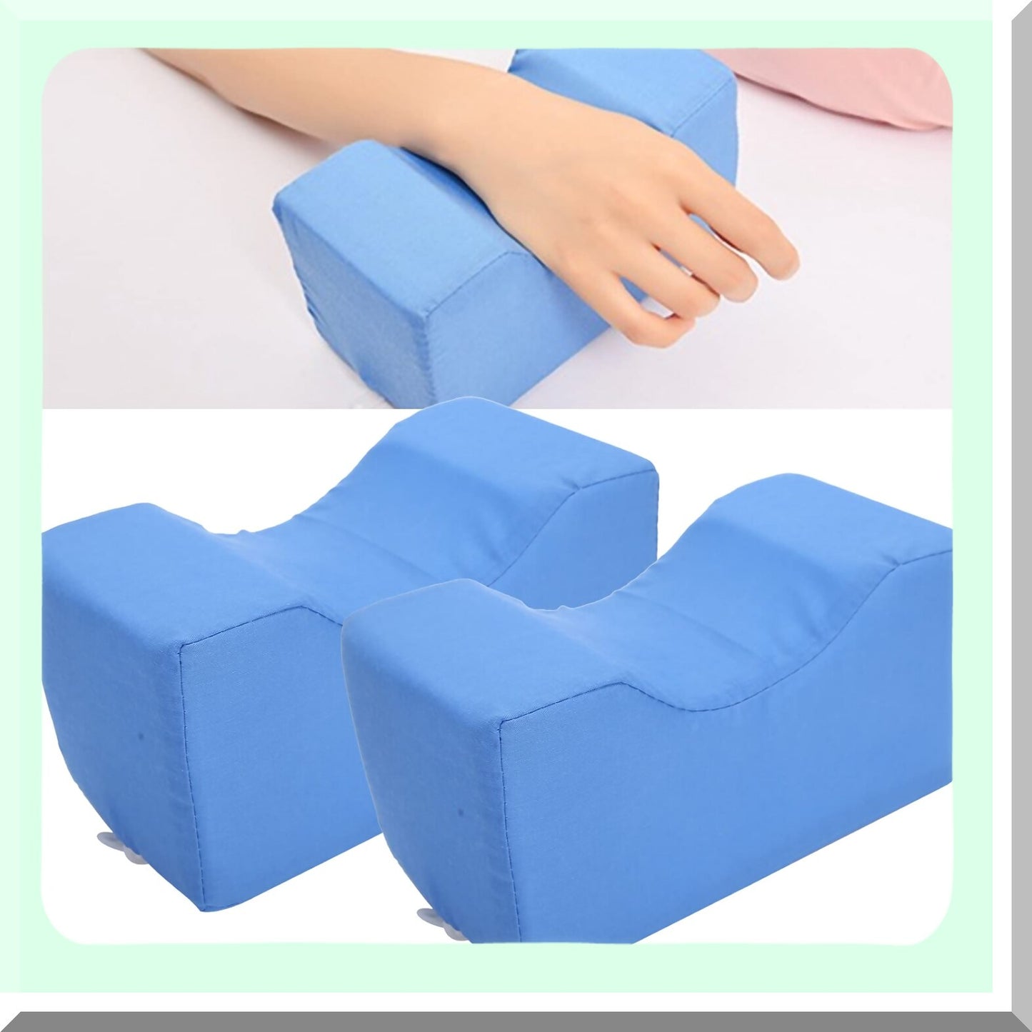 ElevateEase Leg Support Cushion Set - Ankle & Foot Elevator Pillows for Elderly Patients, Anti Bedsore Foam Pads, Leg Rest Elevating Pillow