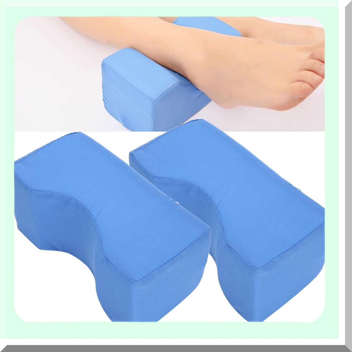 ElevateEase Leg Support Cushion Set - Ankle & Foot Elevator Pillows for Elderly Patients, Anti Bedsore Foam Pads, Leg Rest Elevating Pillow