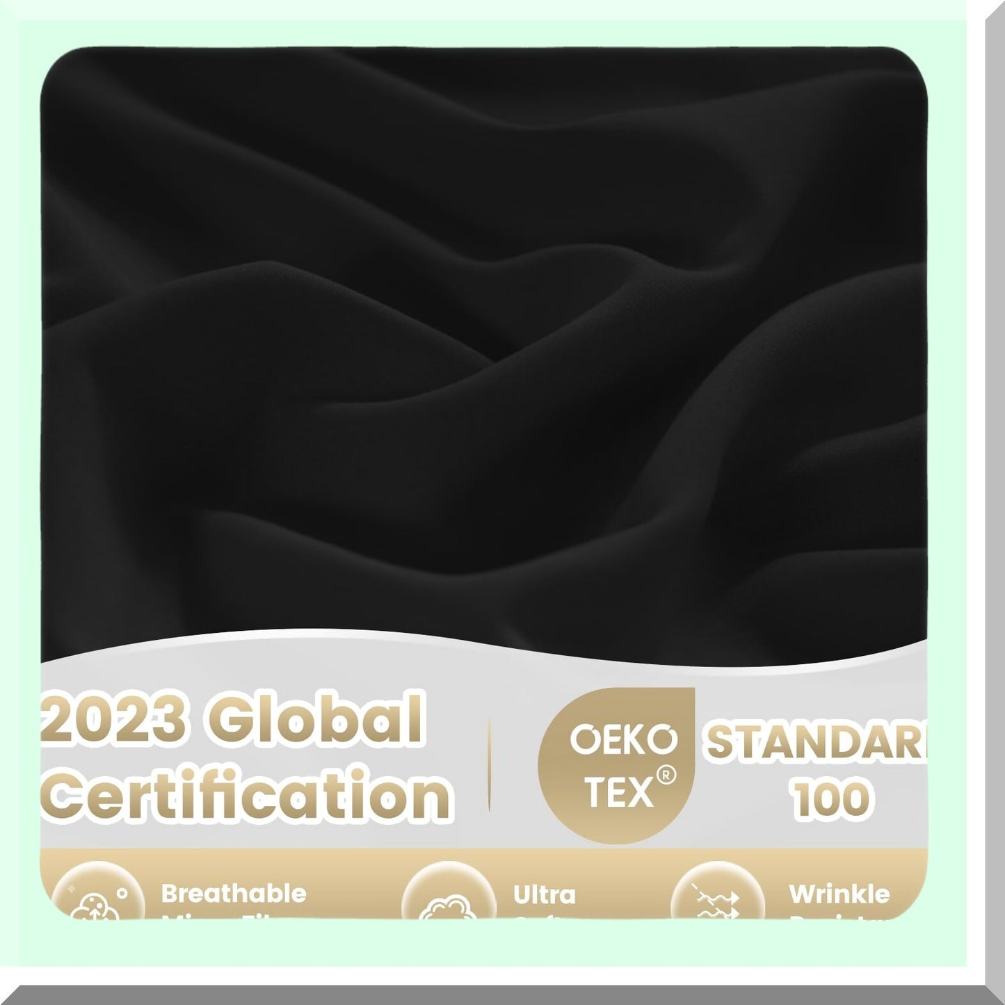 Luxury CoolMax Sheet Set - Silky Soft 4 Piece Bedding Bundle with Deep Pocket, Wrinkle-Free Black Sheets and Pillowcases for Size Bed