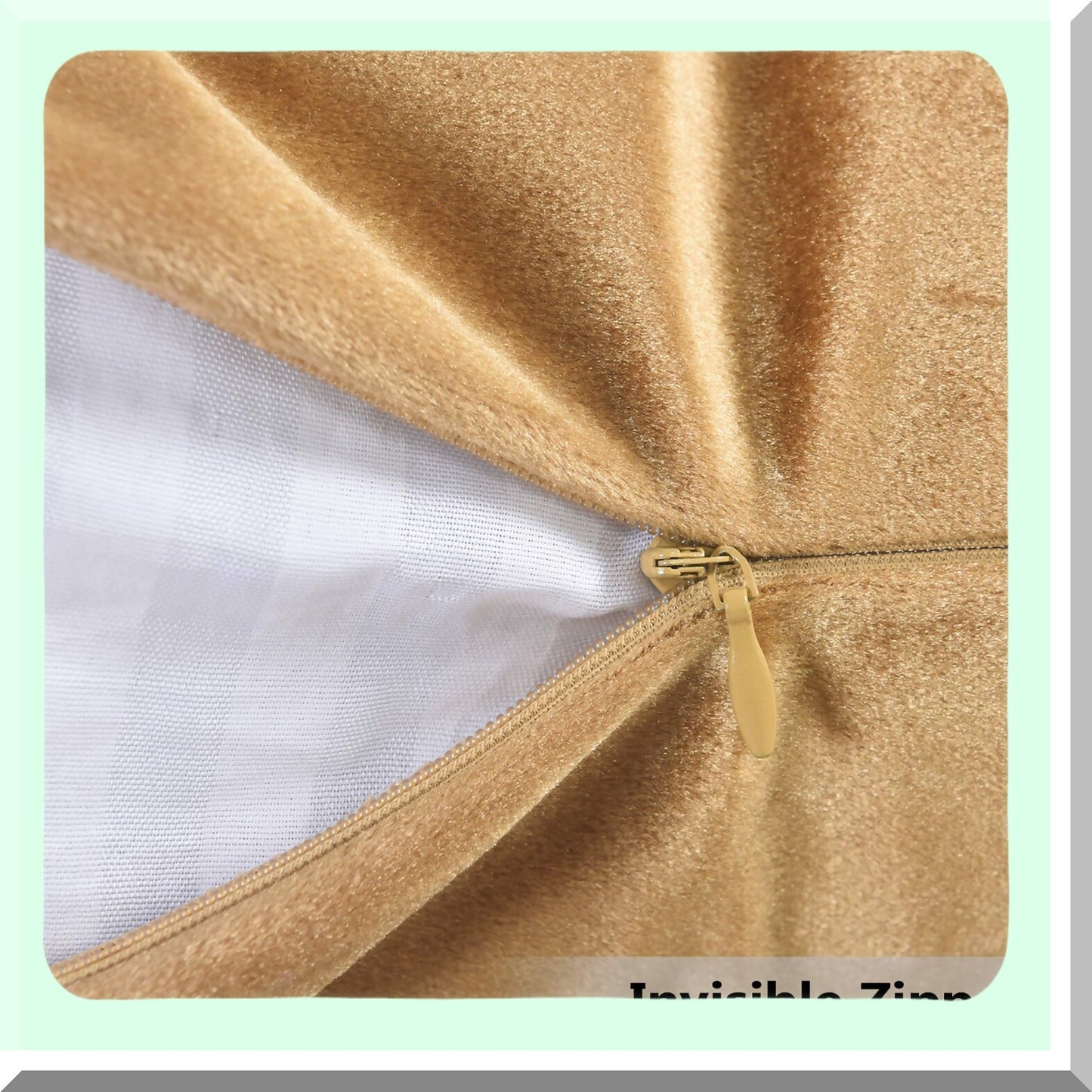 Luxury Gold Velvet Pillowcase Set - 18x18 Decorative Throw Pillow Covers for Bedroom & Living Room Decor - Spring Home Decorations - 45cm x 45cm (18 inch)