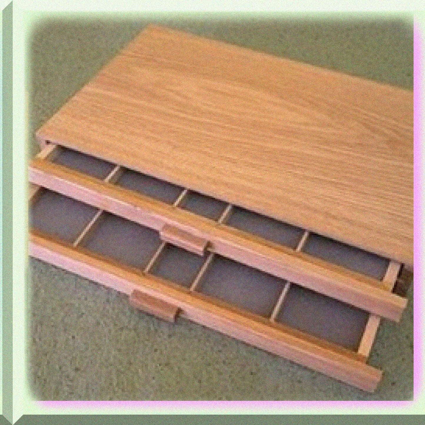 Wood Pastel Storage Box 2 Drawer 15-3/4"x9-5/9"x2-1/8"