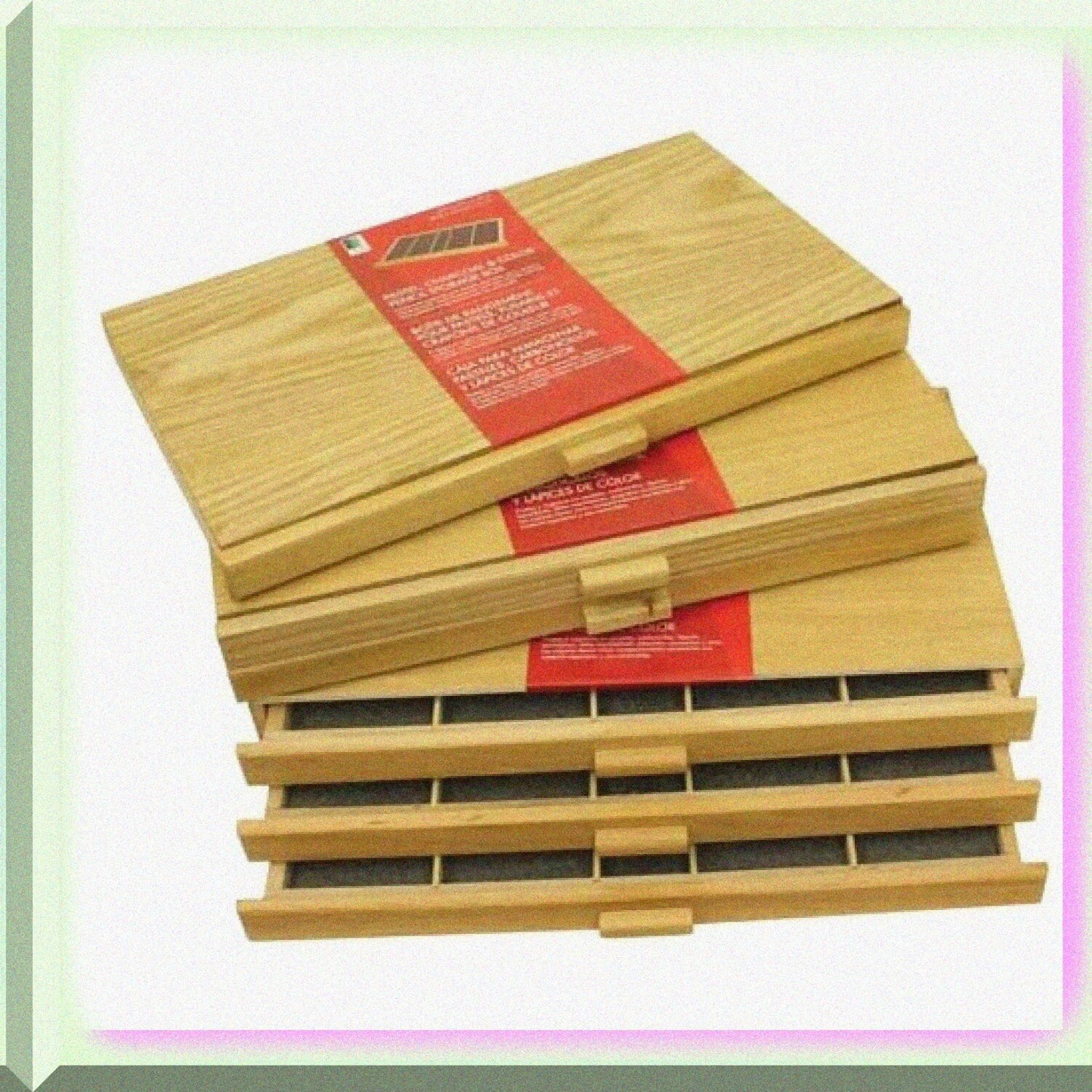 Wood Pastel Storage Box 2 Drawer 15-3/4"x9-5/9"x2-1/8"