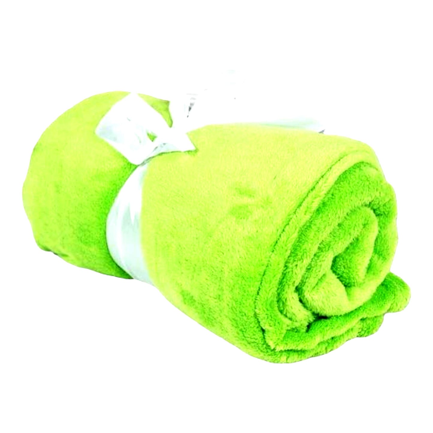 UltraSoft Cozy Fleece Throw Blanket - 50"x60" Plush Microfiber in Lime Green"