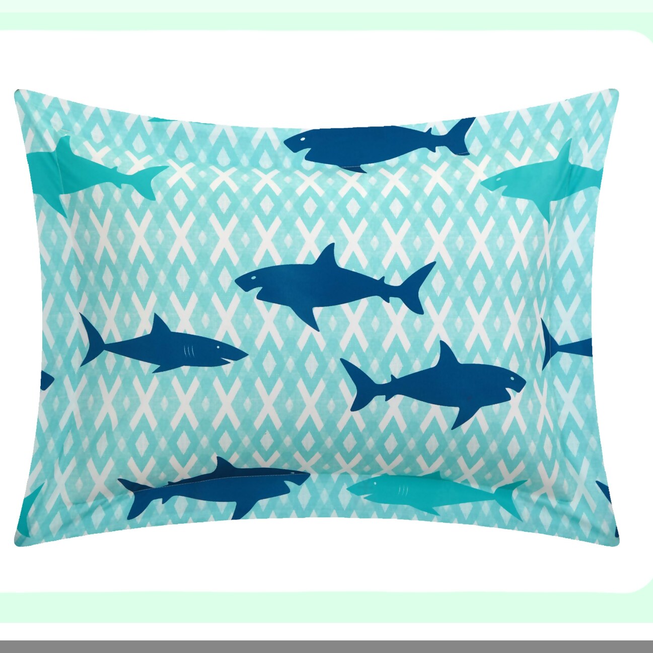 Oceanic Blue Shark Twin Bedding Set