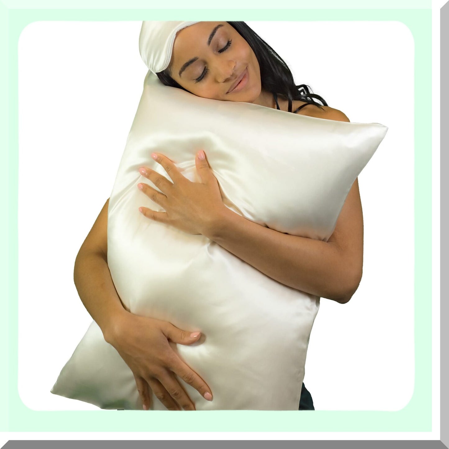 LuxurySilk Ivory Queen Pillowcase - 100% Mulberry Silk, 22 Momme, Grade 6A, Hidden Zipper Closure, Hypoallergenic, Smooth & Soft, 20" x 30"