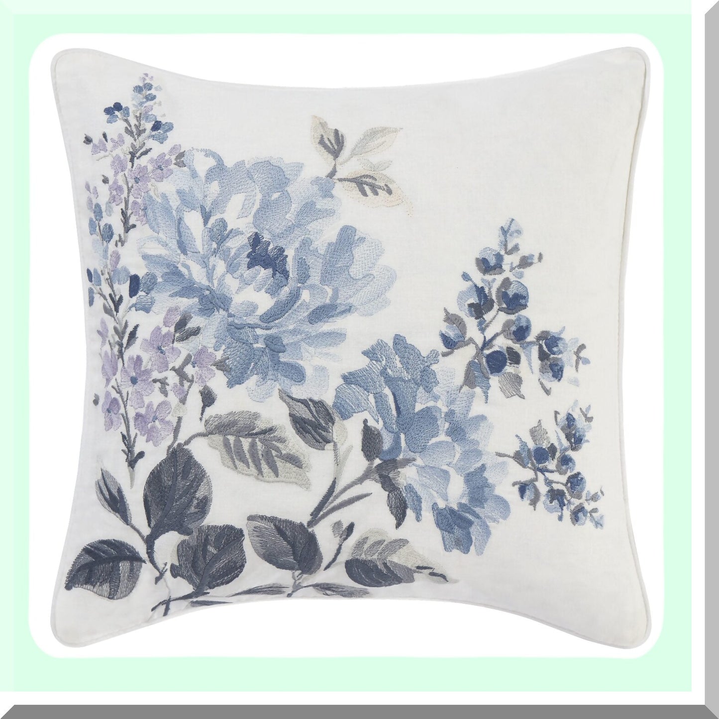 Cozy Cottage Blue Envelope Throw Pillow - Home Decor Accent Cushion for Living Room, Bedroom, Sofa - Soft, Stylish, Comfortable - 1 Pack