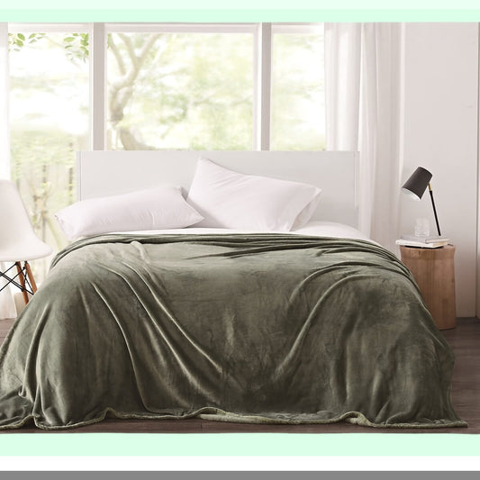 EcoSoft Plush Twin XL Blanket - Ultra Cozy Green Comfort