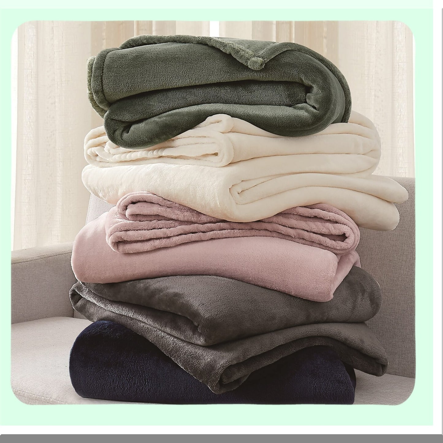 EcoSoft Plush Twin XL Blanket - Ultra Cozy Green Comfort
