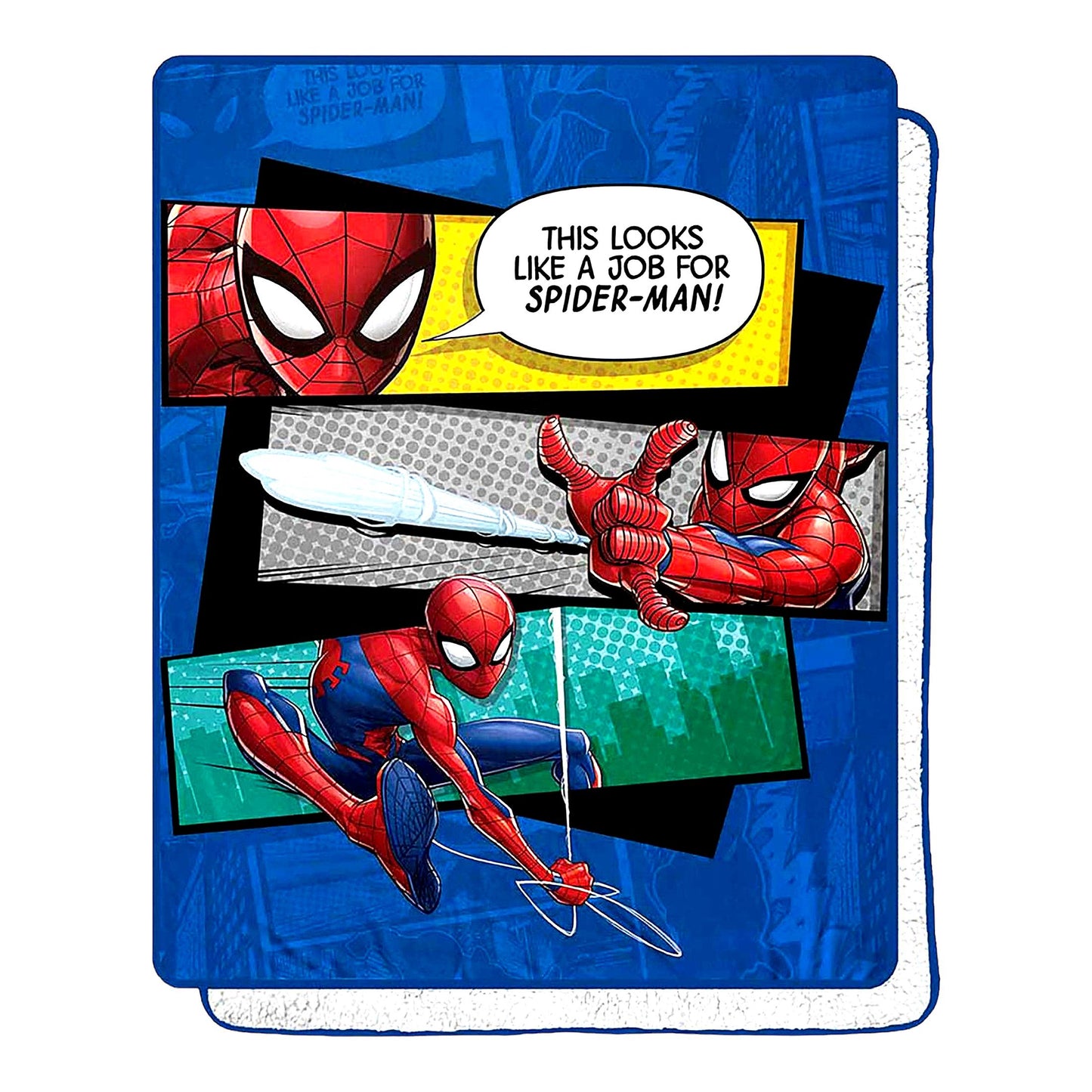 Ultimate Spider-Man Silk Touch Sherpa Throw Blanket, 40" x 50" - Cozy Marvel Hero Comfort"