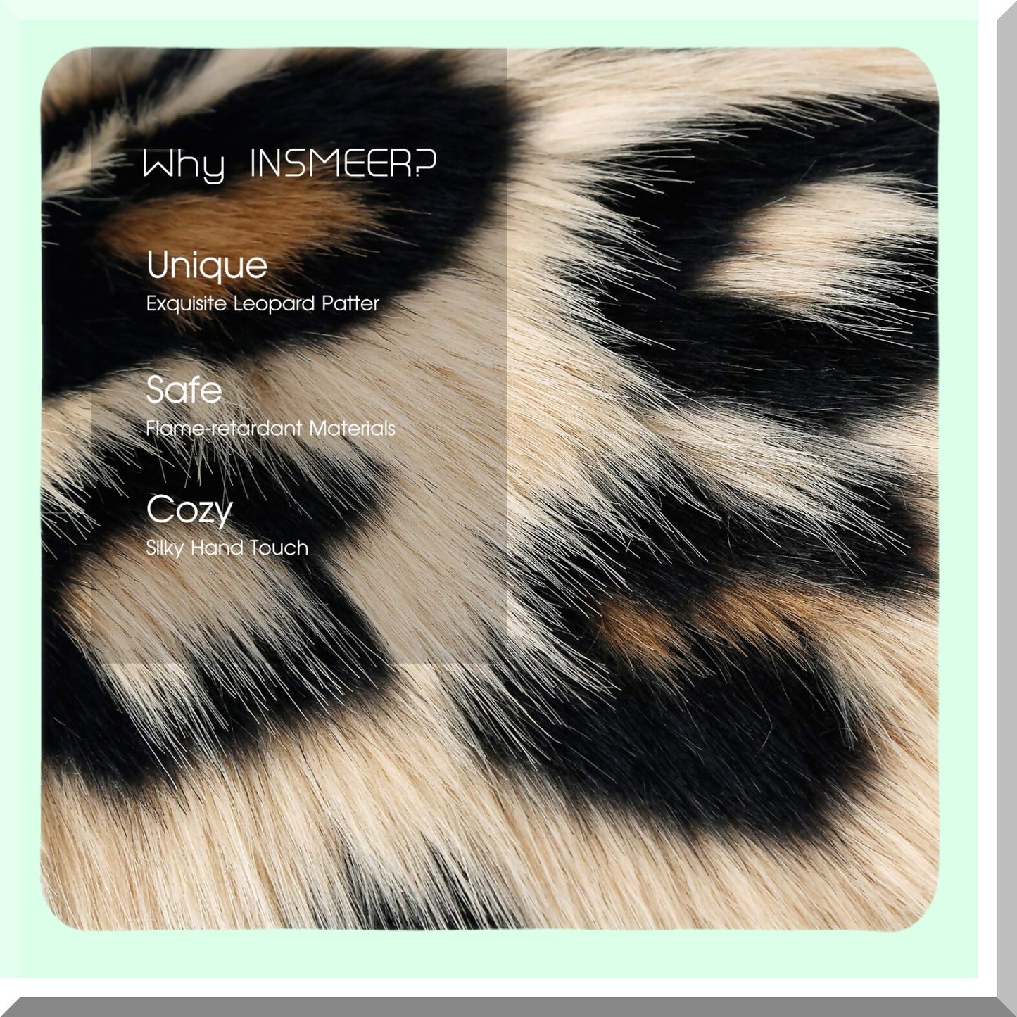 Leopard Luxe Plush Pillowcase - Decorative Cheetah Cover for Bedroom & Sofa - True Print Shaggy Cushion Case - 18x18inch Cozy Home Decor