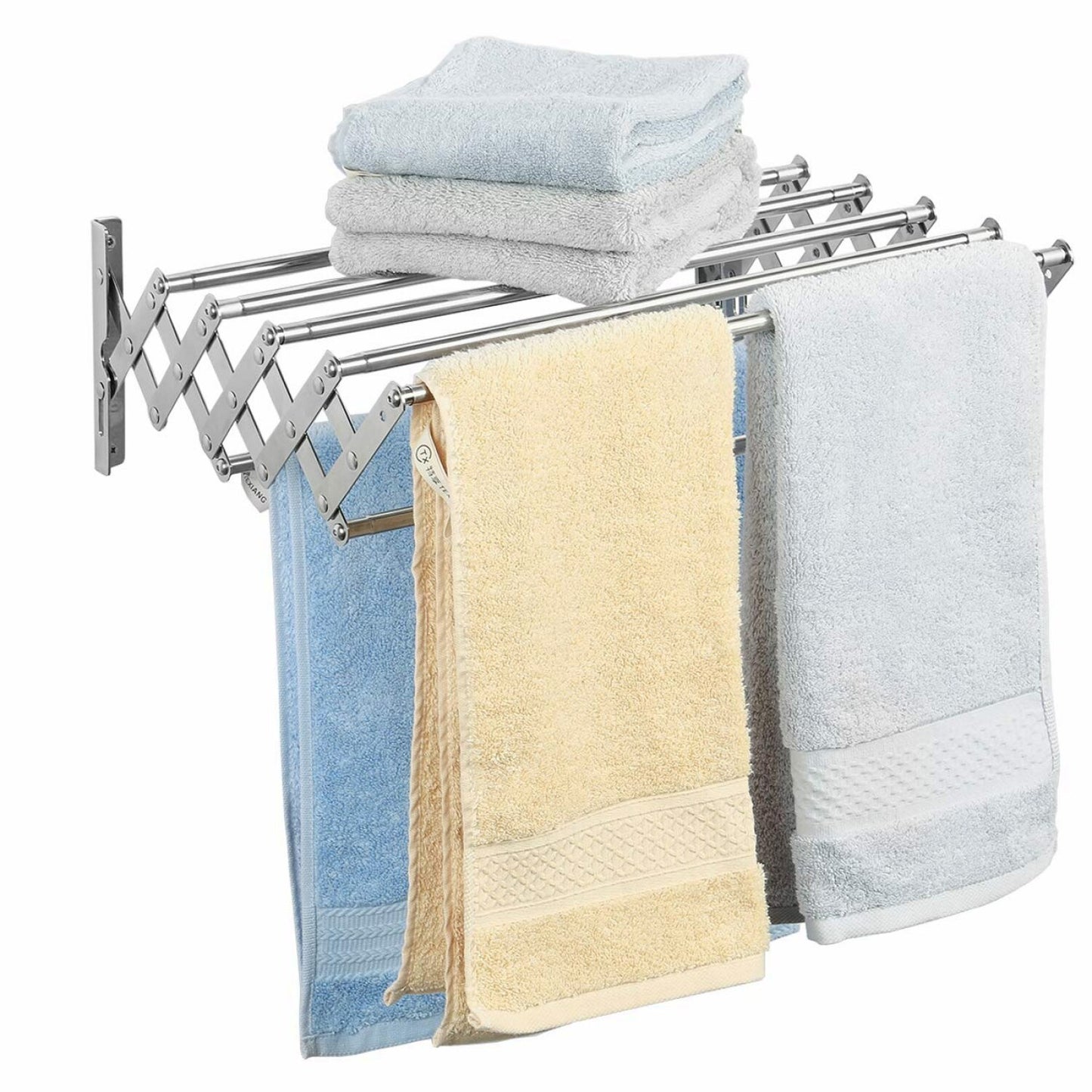 Stainless Steel Wall-Mounted Retractable Towel Rack