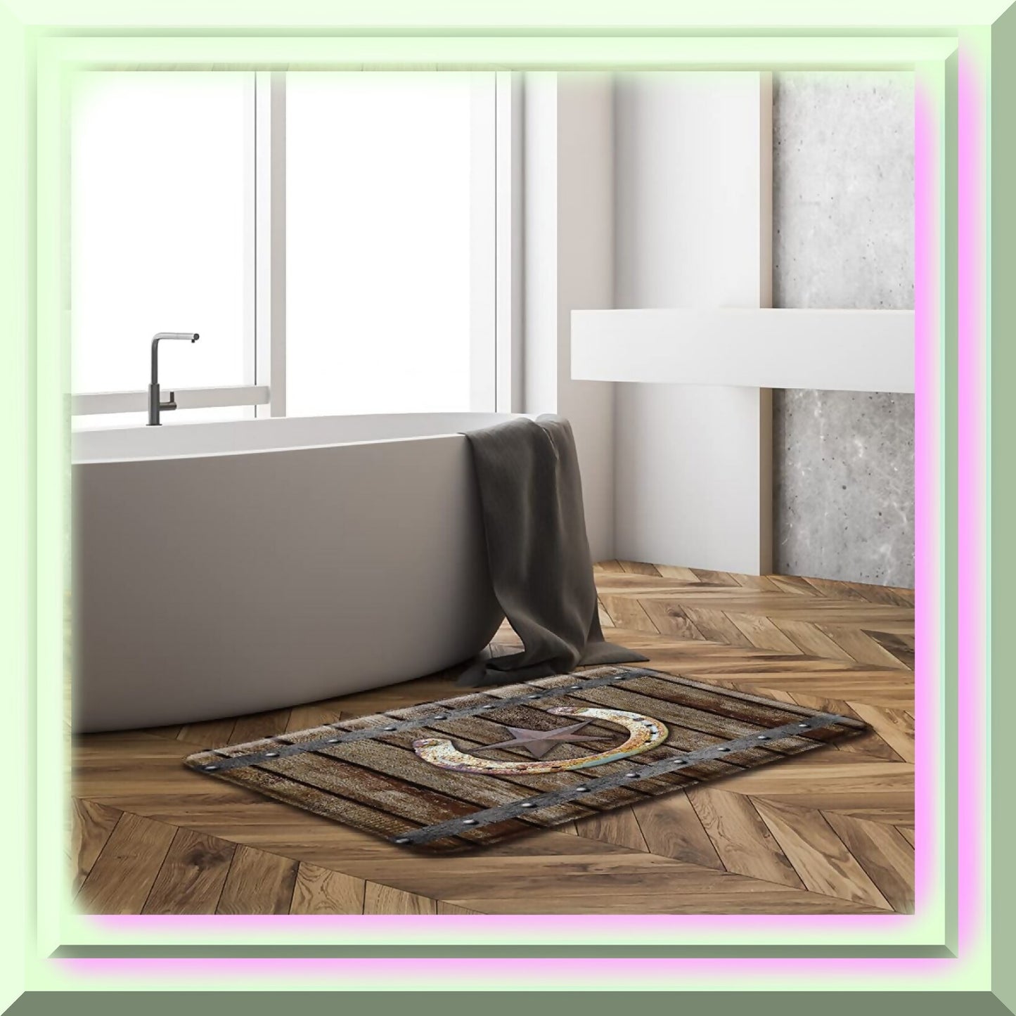 Rustic Farmhouse Bath Mat 17.7x29.5 Inch