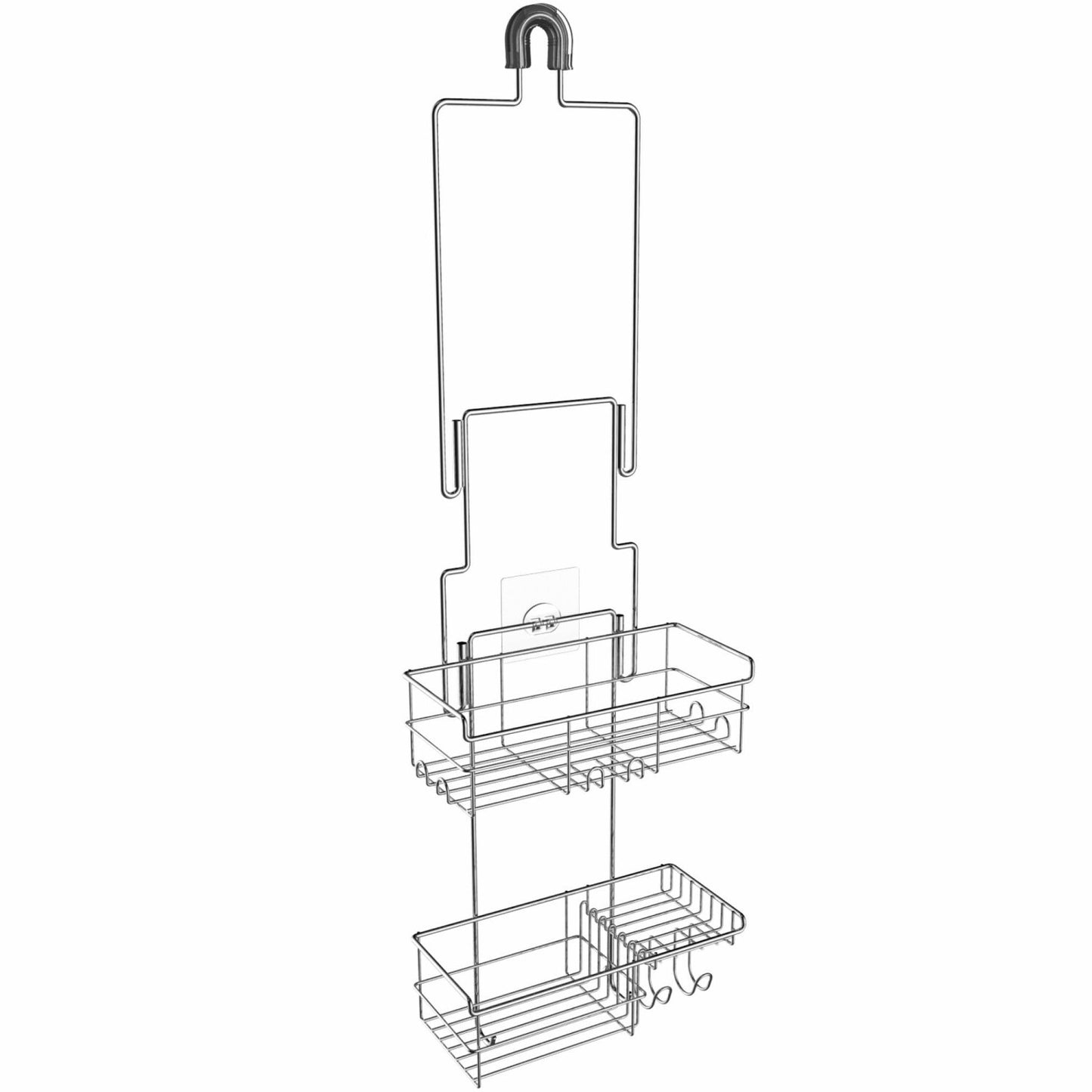 Extra Long Adjustable Shower Caddy Silver