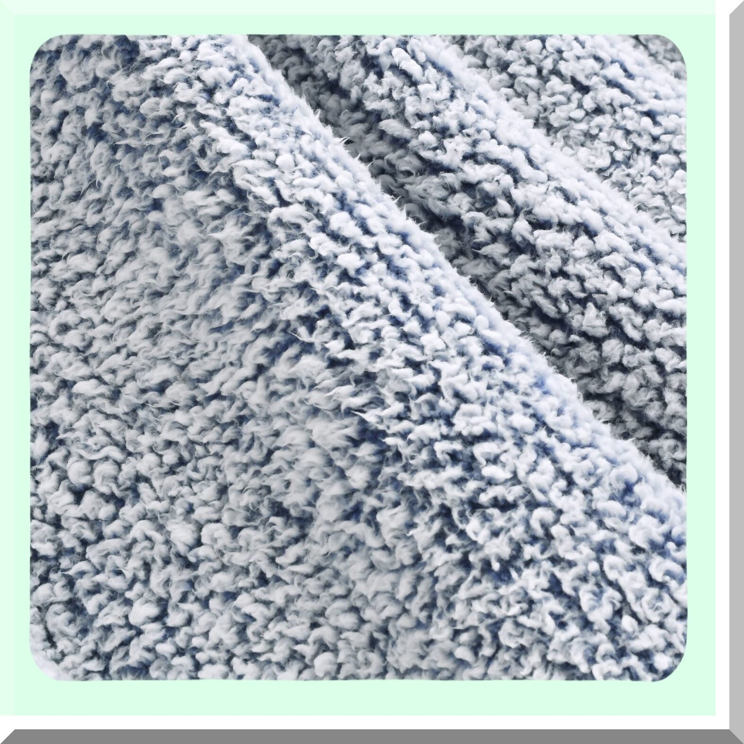 CozySherpa Navy Fringe Throw Blanket, 60" x 50"