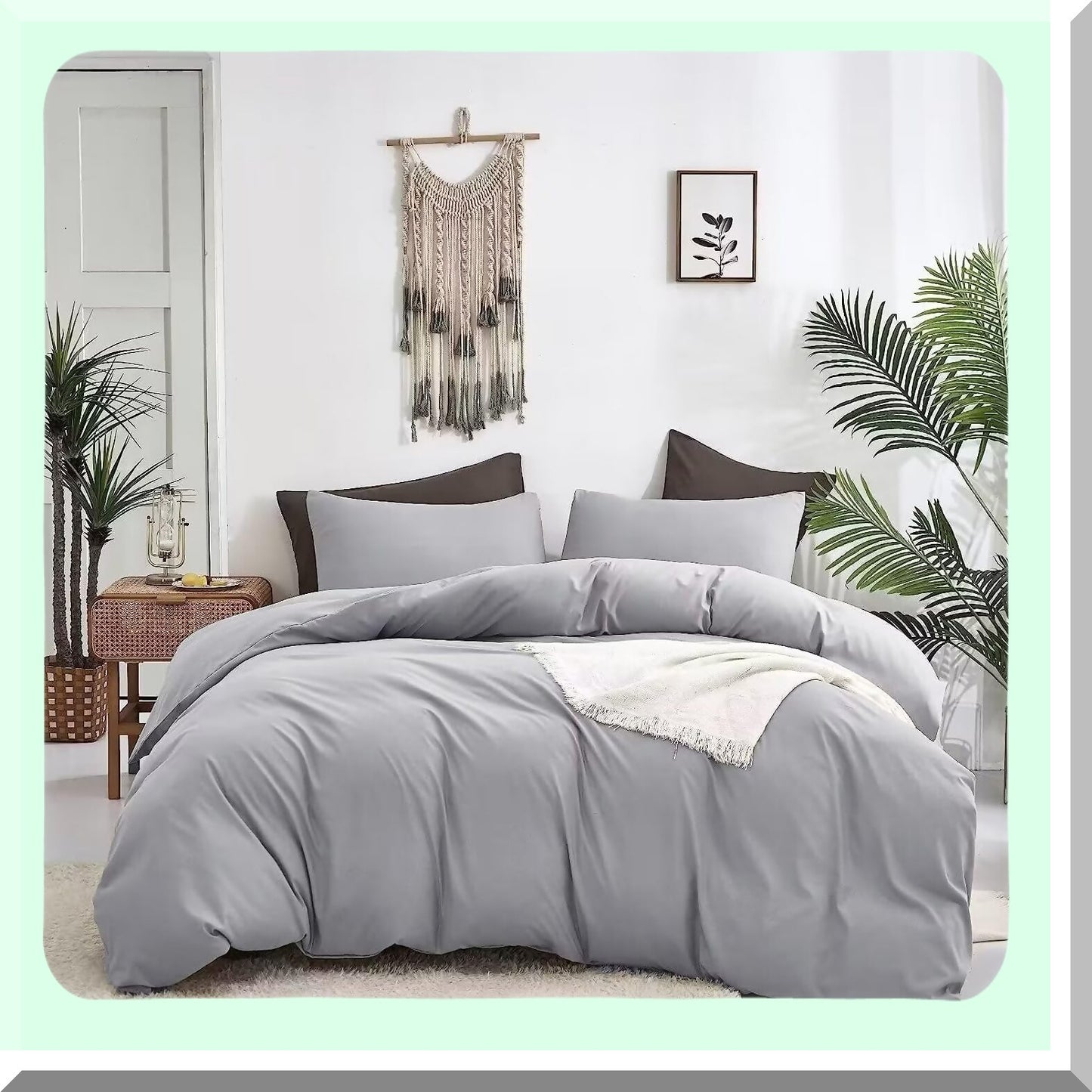 Silver Gray CaliComfort Set - Modern California Size Bedding with Chic Grey Design for Ultimate Comfort and Style