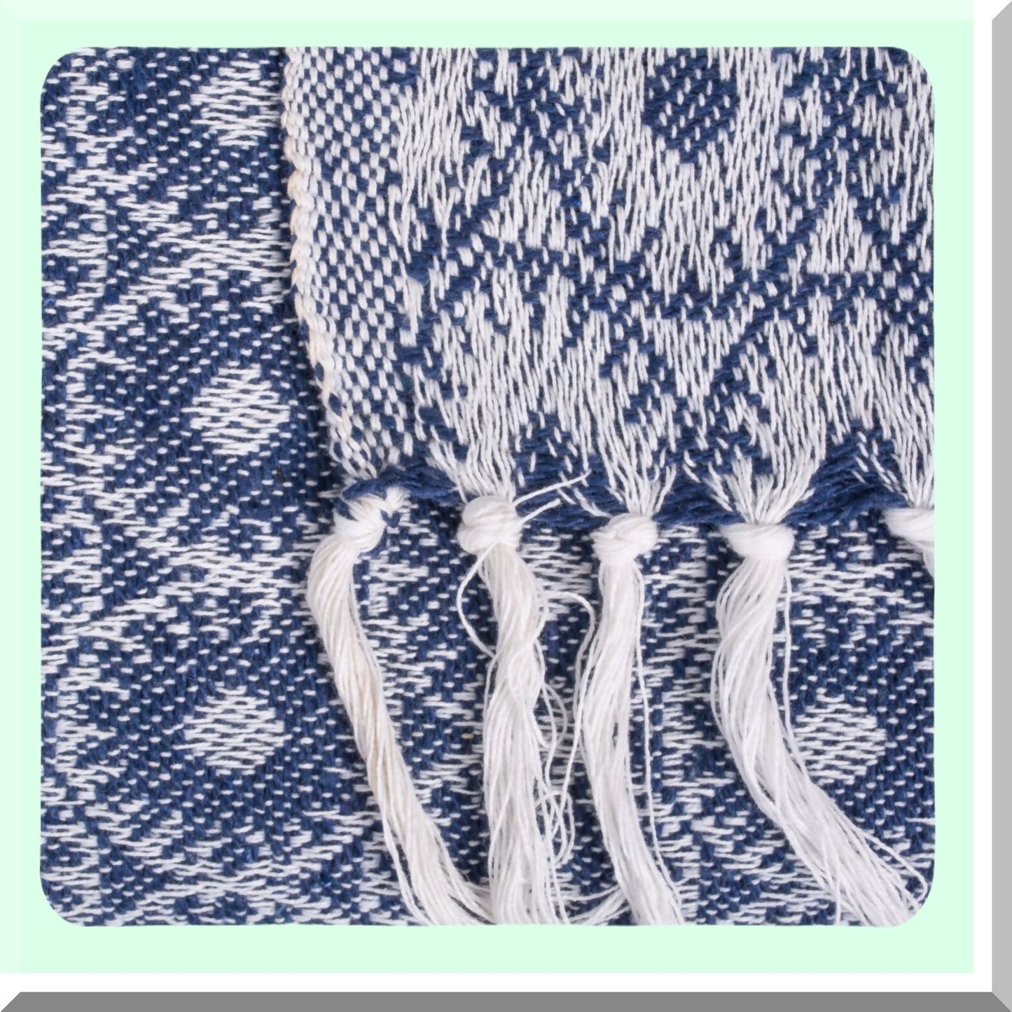 CozyNautical Farmhouse Throw Blanket - Perfect for Chair, Couch, Bed, Picnic, Camping, Beach, or Staying Cozy at Home, 50x60, Nautical Blue