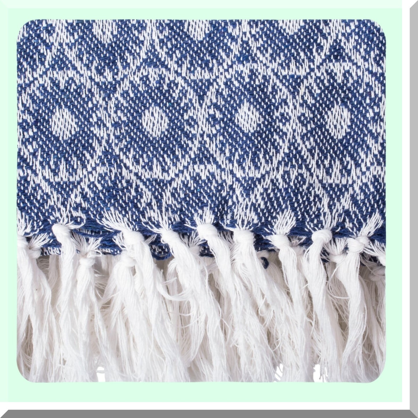CozyNautical Farmhouse Throw Blanket - Perfect for Chair, Couch, Bed, Picnic, Camping, Beach, or Staying Cozy at Home, 50x60, Nautical Blue