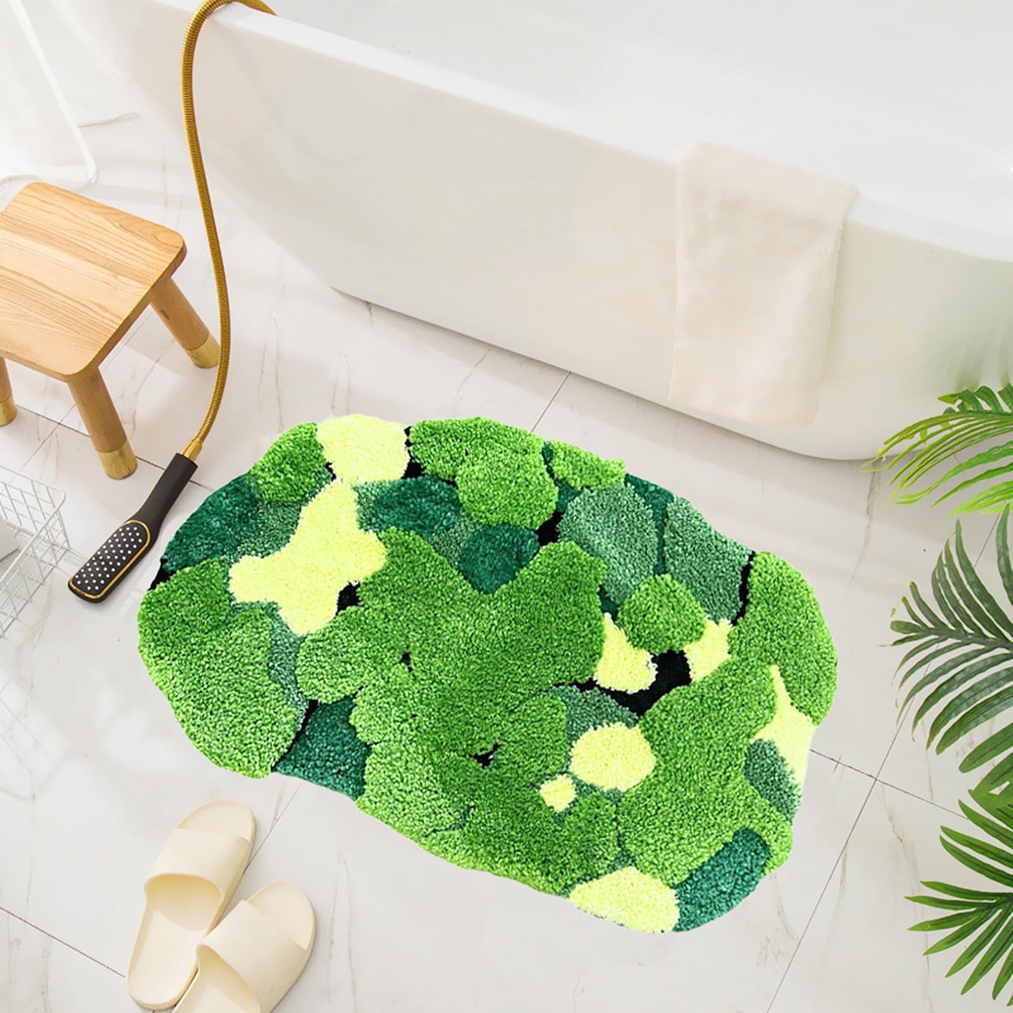 Green Moss Bath Rug 31x20 Inches