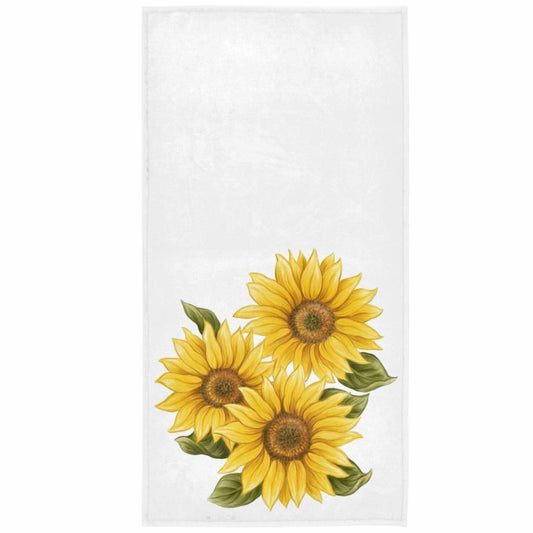 Vintage Sunflowers Hand Towels 16x30 in Flowers