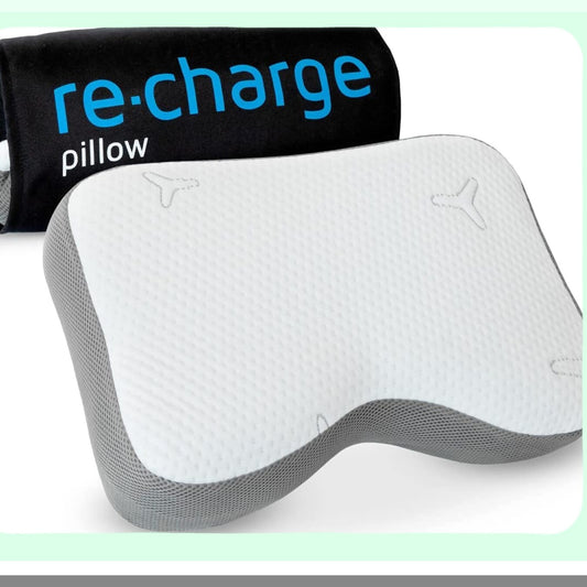 Bamboo Charcoal Orthopedic Travel Pillow - Intense Sleep Support