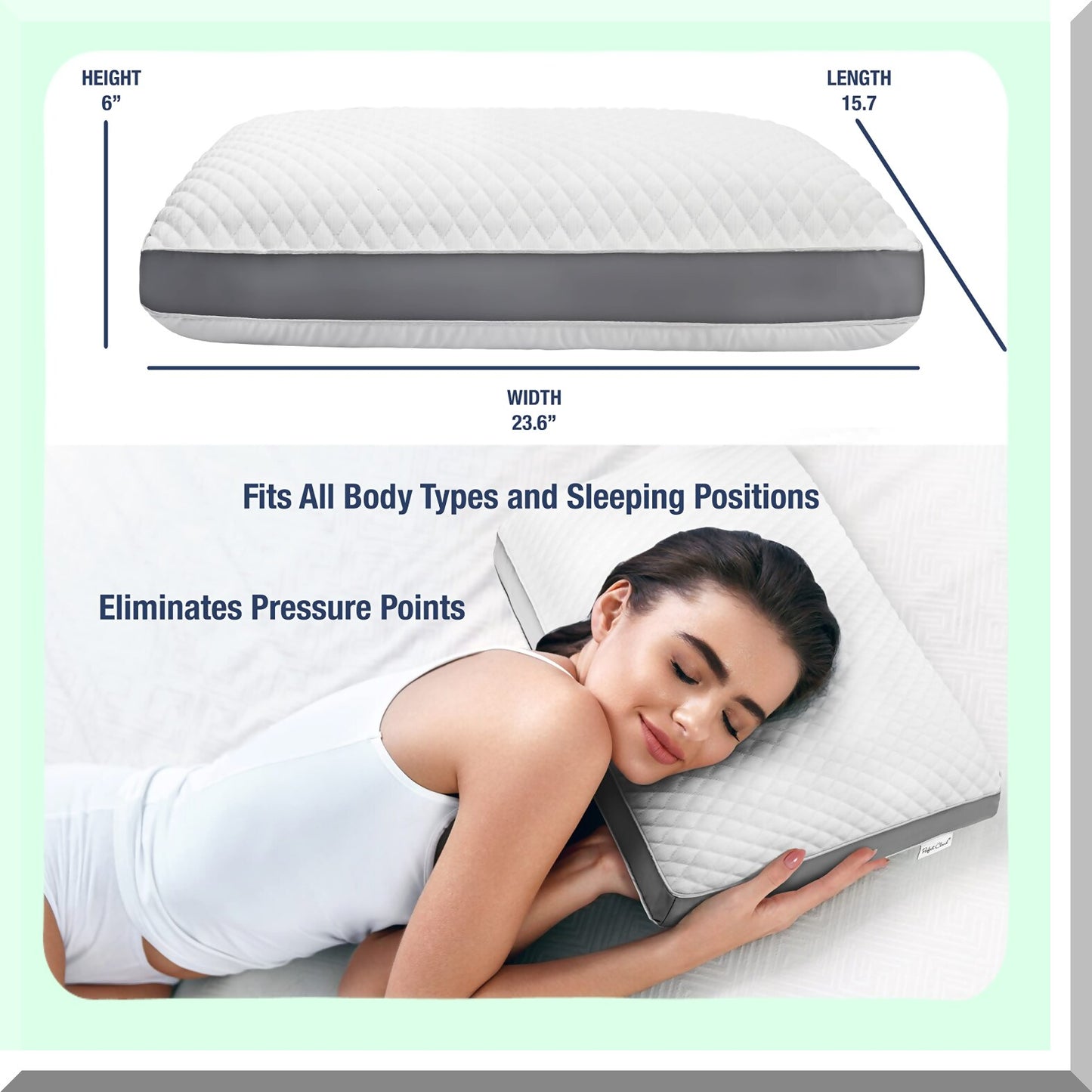 CoolDream Memory Foam Pillow - Adjustable Layers for Back, Stomach, Side Sleepers - Luxury Loft Bed Pillow for Sleeping - Standard Size