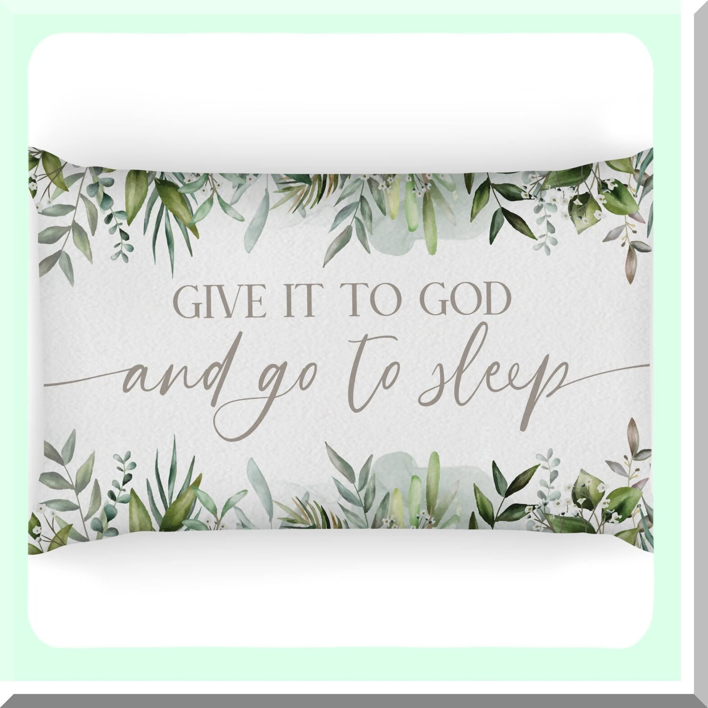 Eucalyptus Blessings Throw Pillow Case - Watercolor Decorative Cushion Cover for Christians - Home Living Room Bedroom Couch Sofa - Housewarming Gift