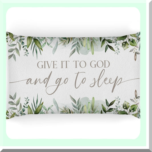 Eucalyptus Blessings Throw Pillow Case - Watercolor Decorative Cushion Cover for Christians - Home Living Room Bedroom Couch Sofa - Housewarming Gift