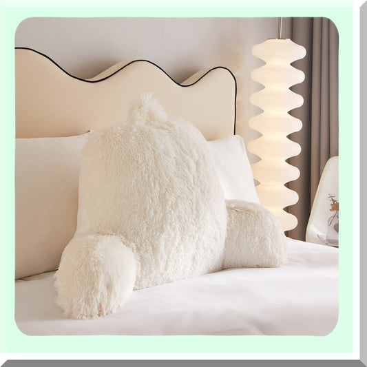 LongLocks Comfort Support Pillow - Ivory - Ergonomic Design for Long Hair Care, Neck Pain Relief, and Relaxation - Ideal for Home and Travel
