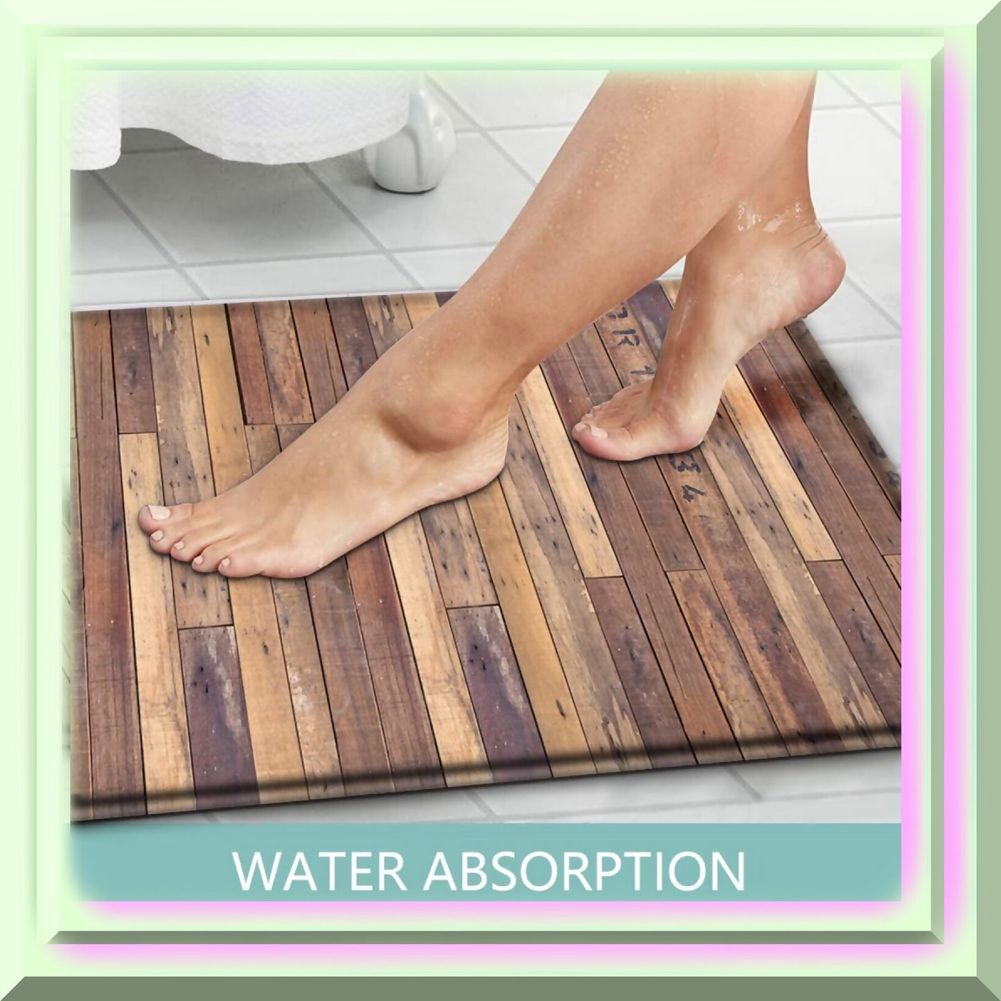 Bathroom Rug 24x71 Inches Non Slip Absorbent Memory Foam