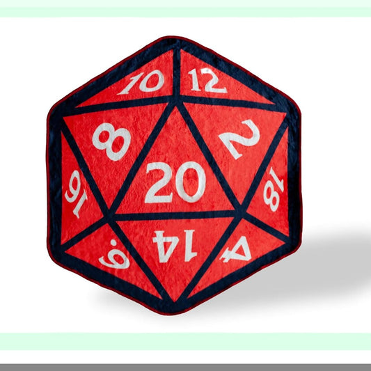 Epic Quest D20 Fleece Throw Blanket - 52x48 Inches 20-Sided Dice Design