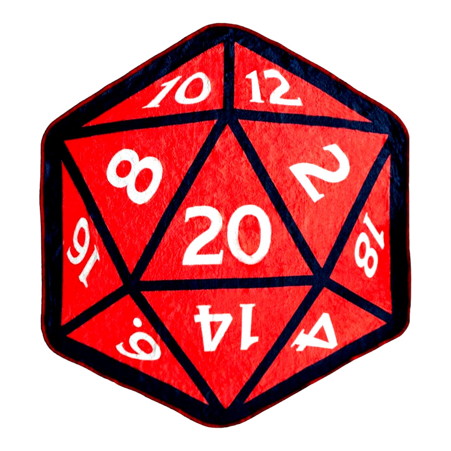 Epic Quest D20 Fleece Throw Blanket - 52x48 Inches 20-Sided Dice Design