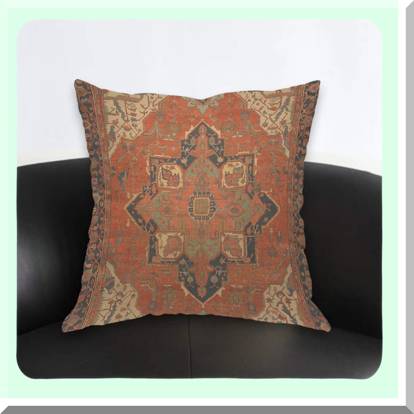 Ethnic Ride Vintage Tradition Pillow Cover - Tribal Pattern Flying Carpet Cushion Case for Home Decor. Perfect for Men, Women, Boys, Girls.