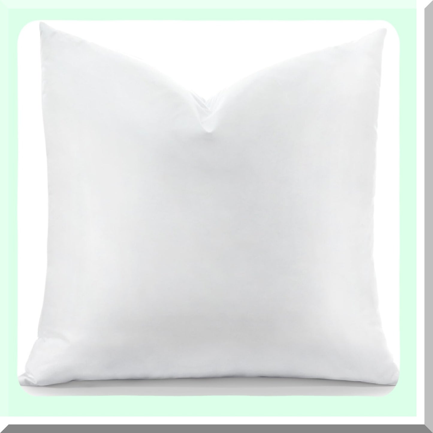 Fluffy Cotton Square Pillow Insert - Soft 20x20 Down Throw Pillow for Sofa Couch Bed - Decorative White Insert Pack - Fluffy Square Pillow