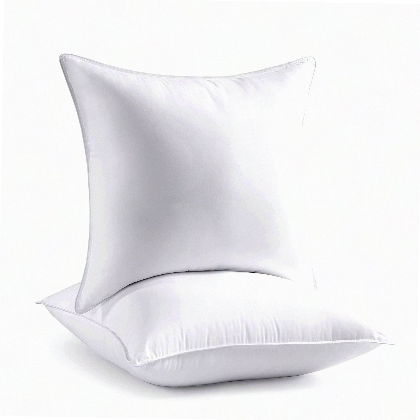 Fluffy Comfort Set - 20x20 Throw Pillow Inserts for Couch & Sofa, Soft Square Form Down Alternative Cushion Decorative Inserts - Pack of 2