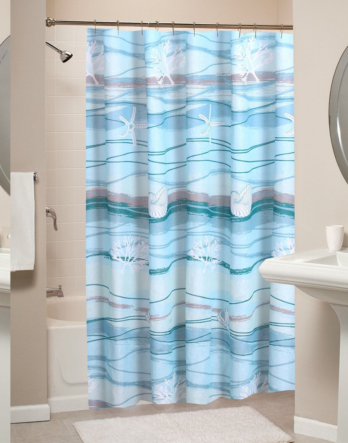 Maui Shower Curtain Blue 72x72"