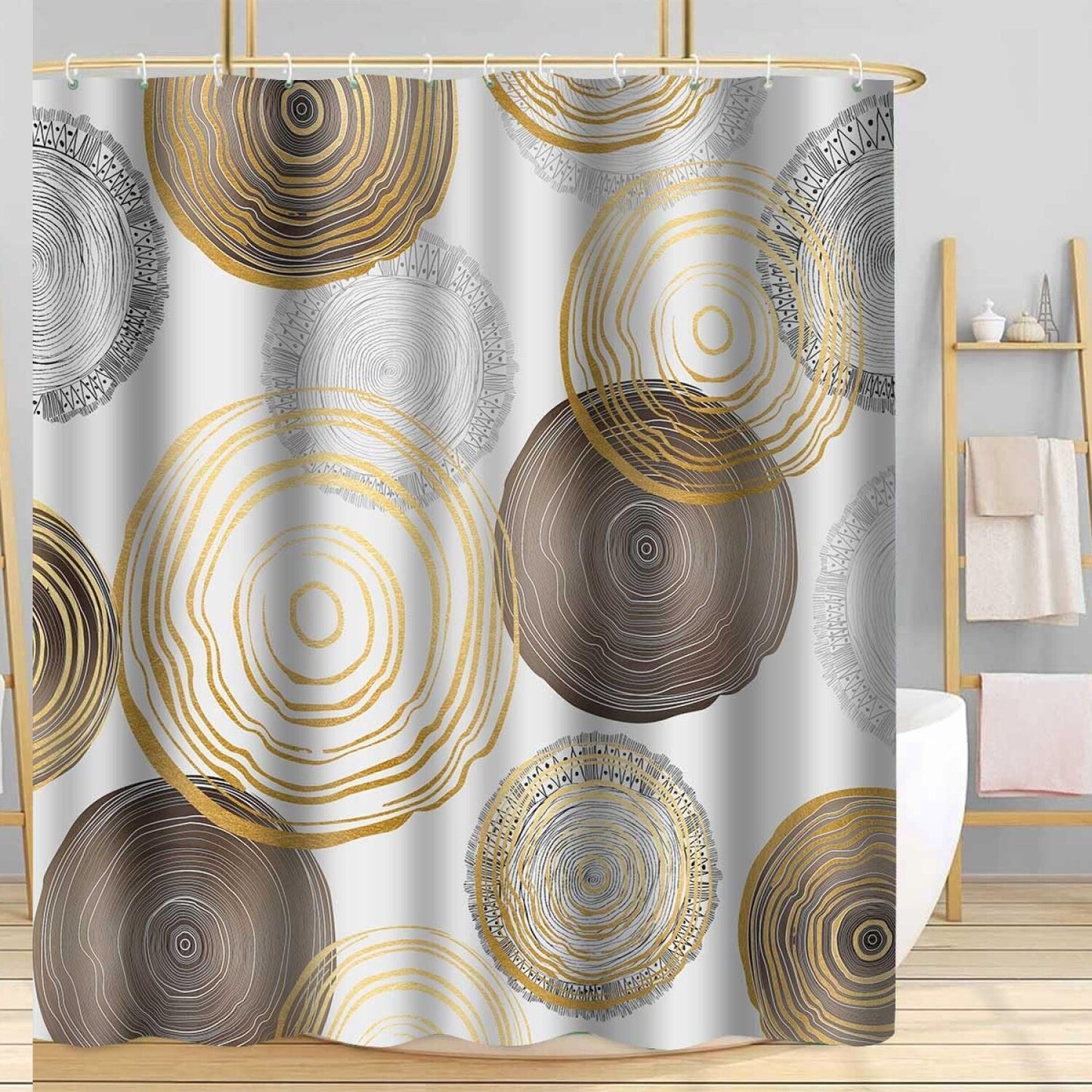 Abstract Geometric Shower Curtain 72x72 inch Polyester Set