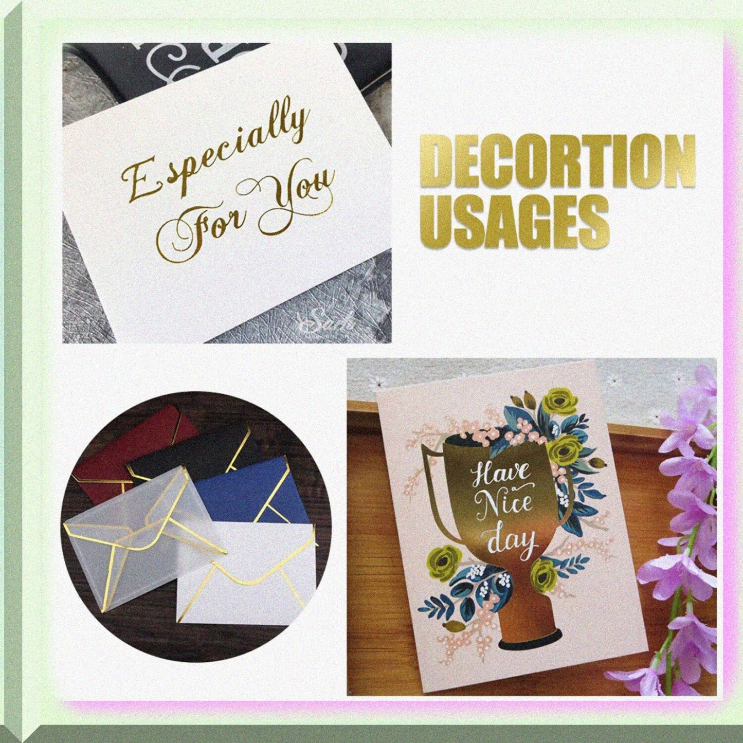 20x29cm Pale Gold Hot Foil Paper Pack 50 Sheets