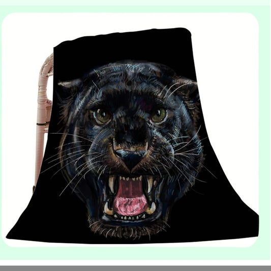 Panther Roar Cozy Throw - Soft Warm Decorative Blanket for Bed, Chair, Couch, Sofa 30"x40""