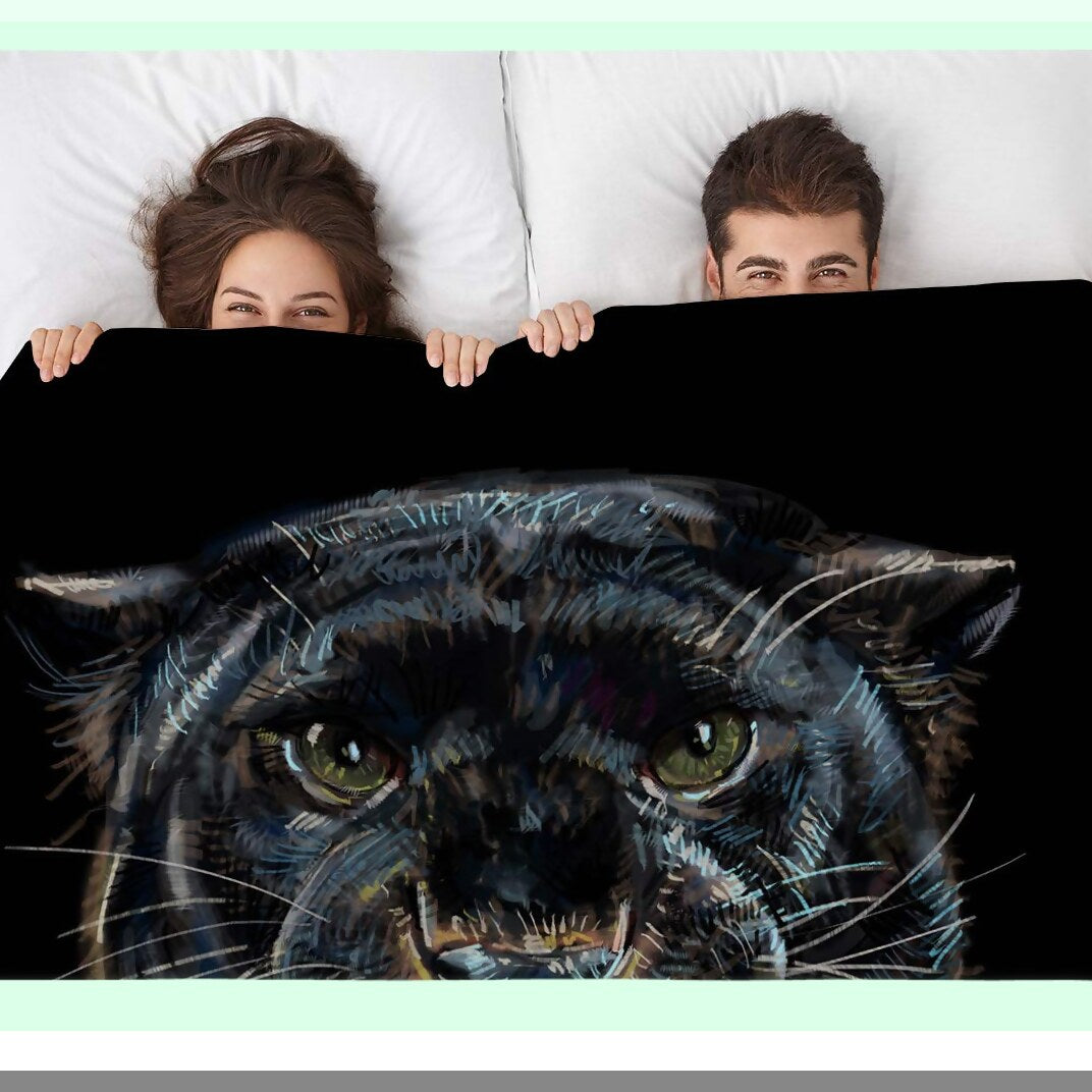 Panther Roar Cozy Throw - Soft Warm Decorative Blanket for Bed, Chair, Couch, Sofa 30"x40""