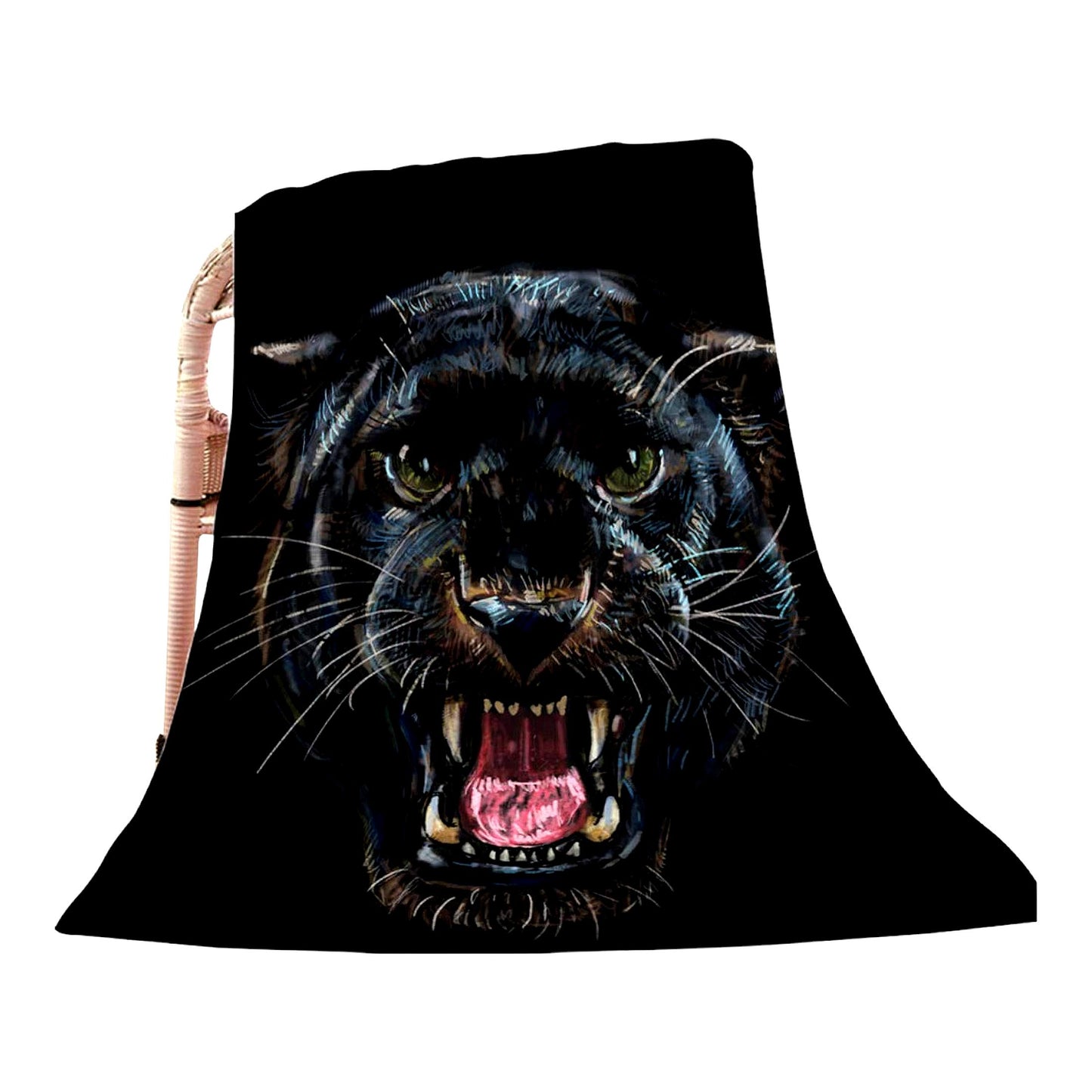 Panther Roar Cozy Throw - Soft Warm Decorative Blanket for Bed, Chair, Couch, Sofa 30"x40""