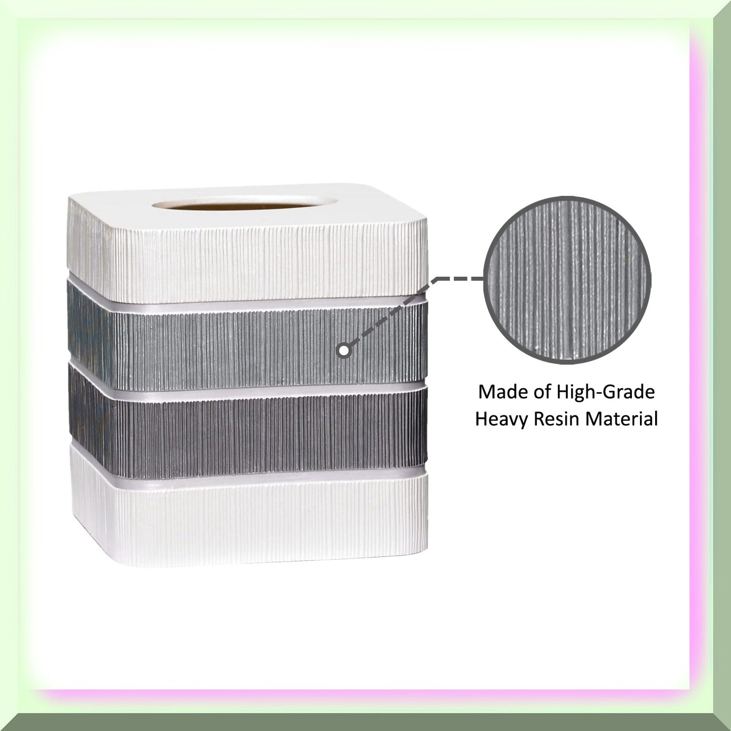 2pc Gray Modern Bath Accessories Set